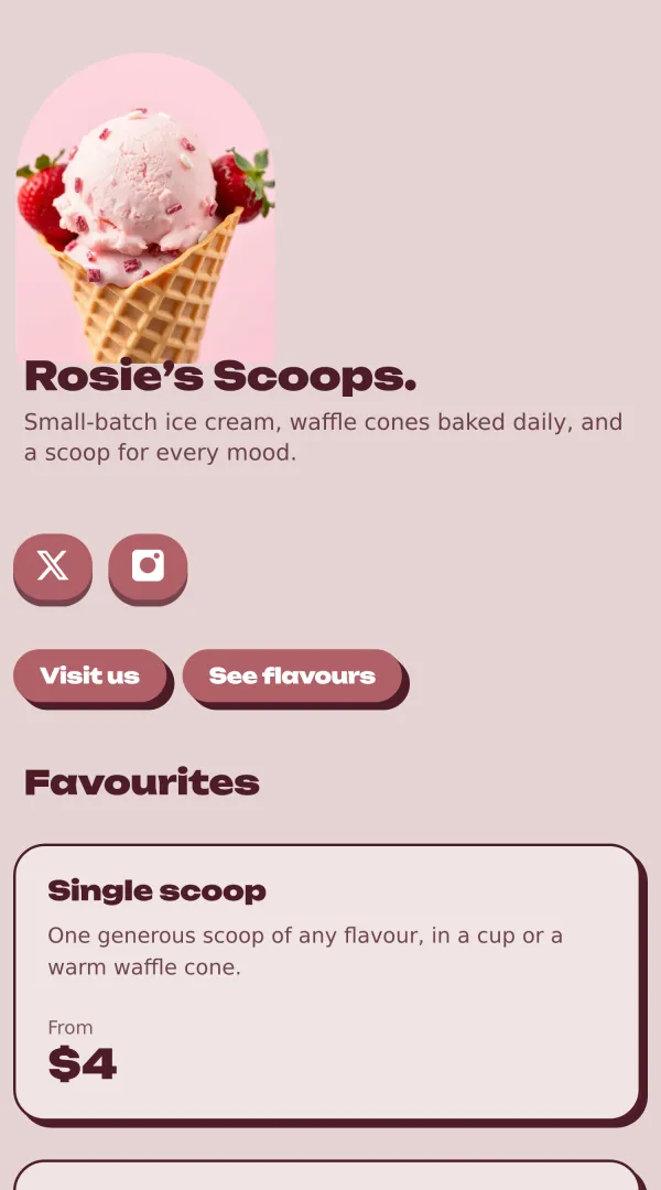 Rosie’s Scoops.