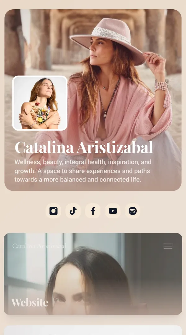 Catalina Aristizabal — Otros link in bio page made with ShowPage
